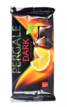 Шоколад темный Pergale с апельсиновой начинкой 100г