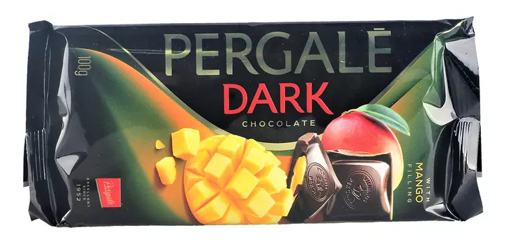 Шоколад темный Pergale с начинкой манго 100г