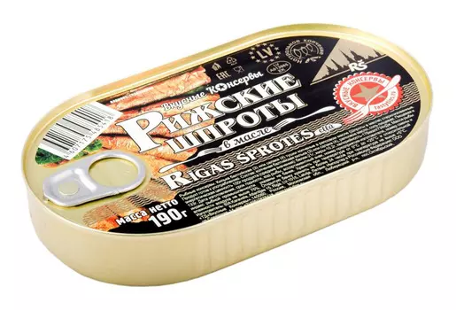 Шпроты ВК Рижские 190г ключ 24б/к Латвия