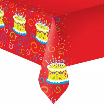 Скатерть полиэтиленовая торт яркий 140смх180см
