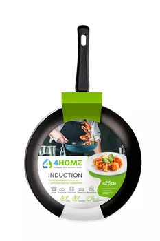 Сковорода 4Home из алюминия с антипригарным покрытием индукция 26см высота 50мм