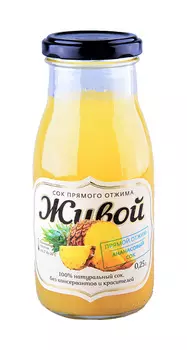 Сок ананасовый прямого отжима 0,25л