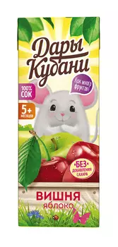 Сок Дары Кубани яблоко/вишня с 5мес 0,2л