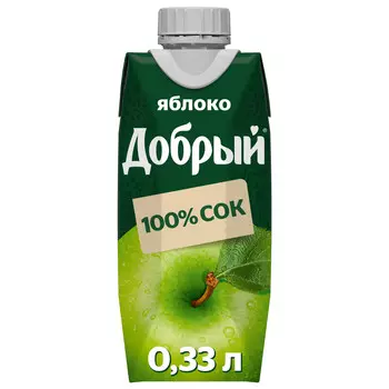 Сок Добрый яблоко 0,33л т/п