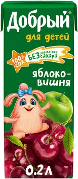 Сок Добрый яблоко/вишня 0,2л т/п
