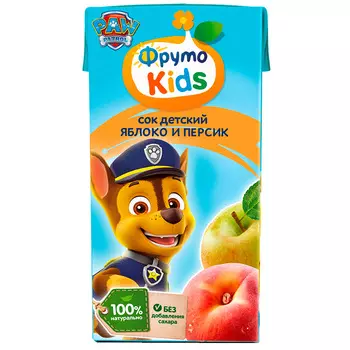 Сок ФрутоKids яблоко/персик с 5мес 0,2л