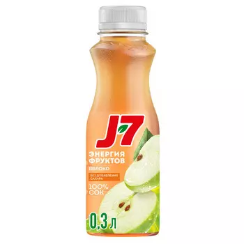 Сок J7 яблоко осветленный 0,3л пэт