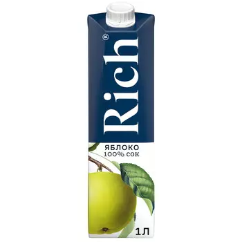 Сок Rich яблоко 1л т/п