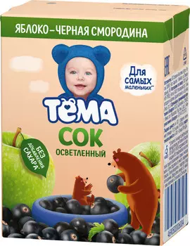 Сок Тема 200 яблоко-черная смородина осветленный