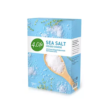 Соль 4Life йодированная морская крупная 1кг