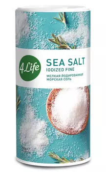 Соль морская 4Life йодированная мелкая 250г туба
