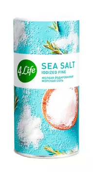 Соль морская 4Life йодированная мелкая 500г туба