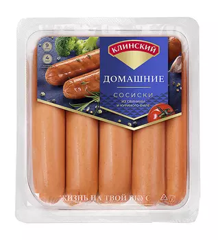 Сосиски Домашние 470 г, Клинский
