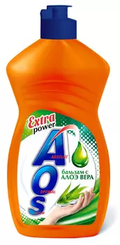 Средство д/мытья посуды AOS Бальзам Алоэ вера 450г