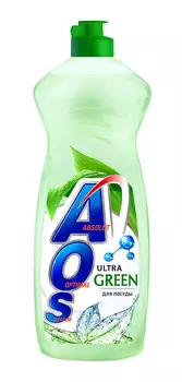 Средство д/мытья посуды AOS Ultra Green, 450г