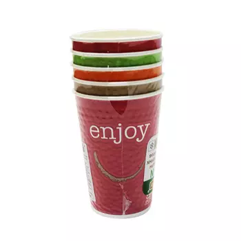 Стакан 0,4л enjoy 4 цвета в упаковке картон двухслойный dw16