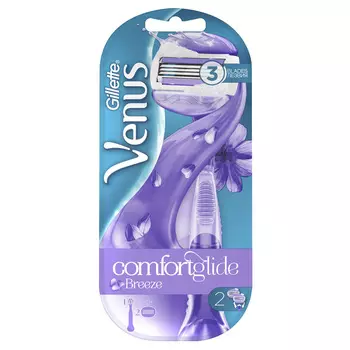 Станок д/бритья женский Gillette Venus Breeze с 2 сменными кассетами