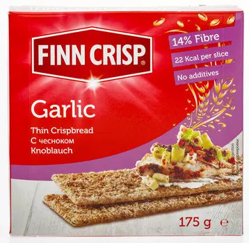 Сухарики Finn Crisp Ржаные с чесноком 175г