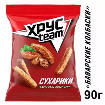 Сухарики Хрусteam К Пенному Баварские колбаски 90г