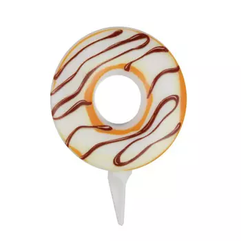 Свеча цифра 0 пончик 6см