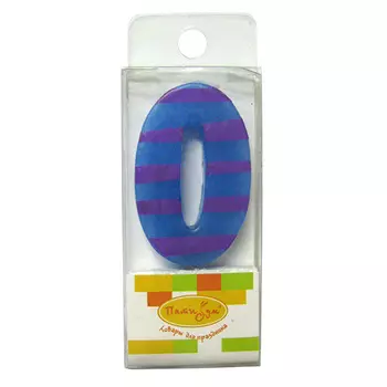 Свеча цифра-мини "0" 5см