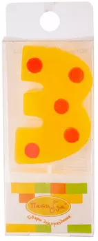 Свеча цифра-мини "3" 5см