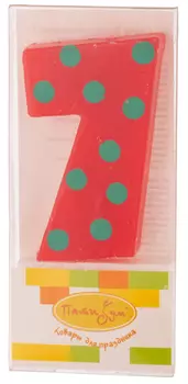 Свеча цифра-мини "7" 5см