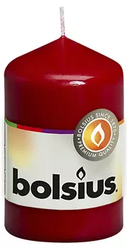 Свеча столбик Bolsius Бордовый 8х4,8 см