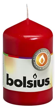 Свеча столбик Bolsius Красный 8х4,8 см