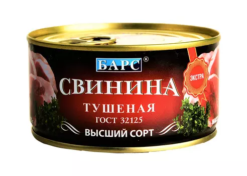 Свинина тушеная Барс в/с ГОСТ 325г