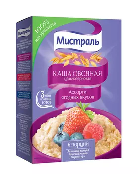 СЗМЖ Каша Мистраль Ягодное ассорти 6х40г