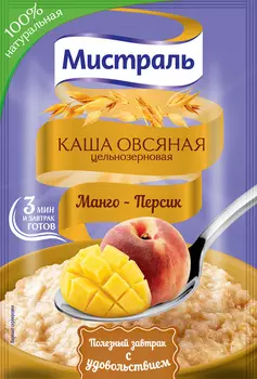 СЗМЖ Каша овсяная Мистраль манго-персик 40г
