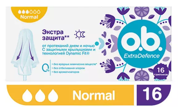 Тампоны O.b. ExtraDefence Normal 16 шт