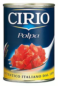 Томаты Cirio очищенные резаные 400г ж/б