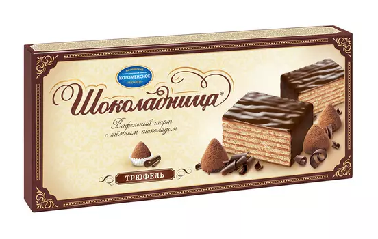 Торт вафельный Шоколадница со вкусом Трюфель 250г Коломенский