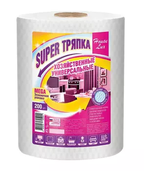 Тряпка House Lux Super №200 в рулоне 25х23см 200шт