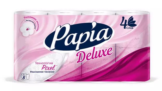Туалетная бумага Papia Deluxe 4 сл 8рул
