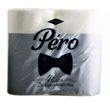 Туалетная бумага Pero белая 4сл 4 рул