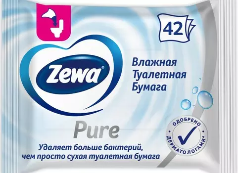 Туалетная бумага влажная Zewa без аромата 42шт