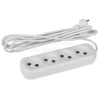 Удлинитель Эра UX 4-5м без зазeмления 2х0,75мм2 пвс 4гн 5м