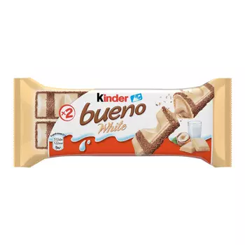 Вафли Kinder Bueno в белом шоколаде 39г
