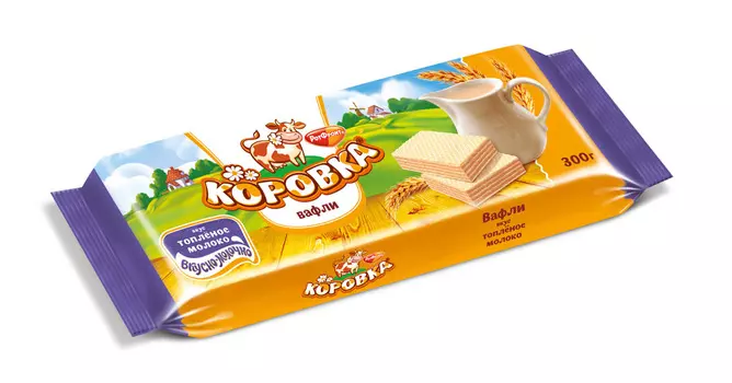 Вафли Коровка со вкусом топленое молока 300г