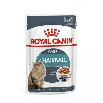 Влажный корм Роял Канин HAIRBALL CARE для взрослых кошек в целях профилактики образования волосяных