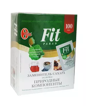 Заменитель сахара на основе эритрита ФитПарад №10 100 саше/32 ОМАГ 50г
