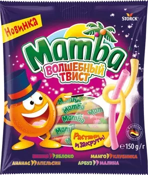 Жев конфеты Mamba Волшебный твист 150г