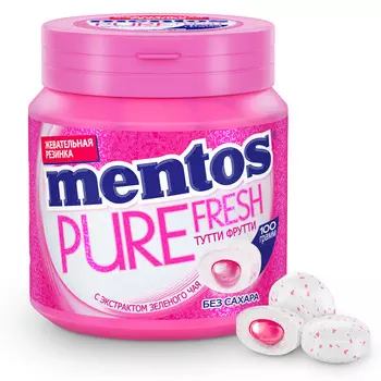 Жев.резинка Mentos Pure fresh Тутти фрутти 100г