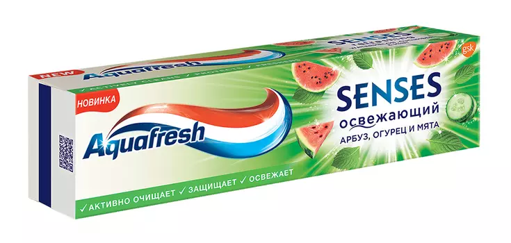 Зубная паста Aquafresh Senses Освежающий Арбуз 75мл