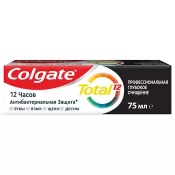 Зубная паста Colgate Total 12 с углем 75мл