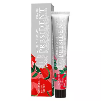 Зубная паста President White&amp;Yummy Арбузно-мятный сорбет 75г