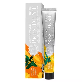 Зубная паста President White&amp;Yummy Манго-мусс с мятой 75г